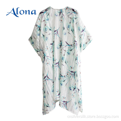 Bohemian printed women kaftans floral beach cover up
